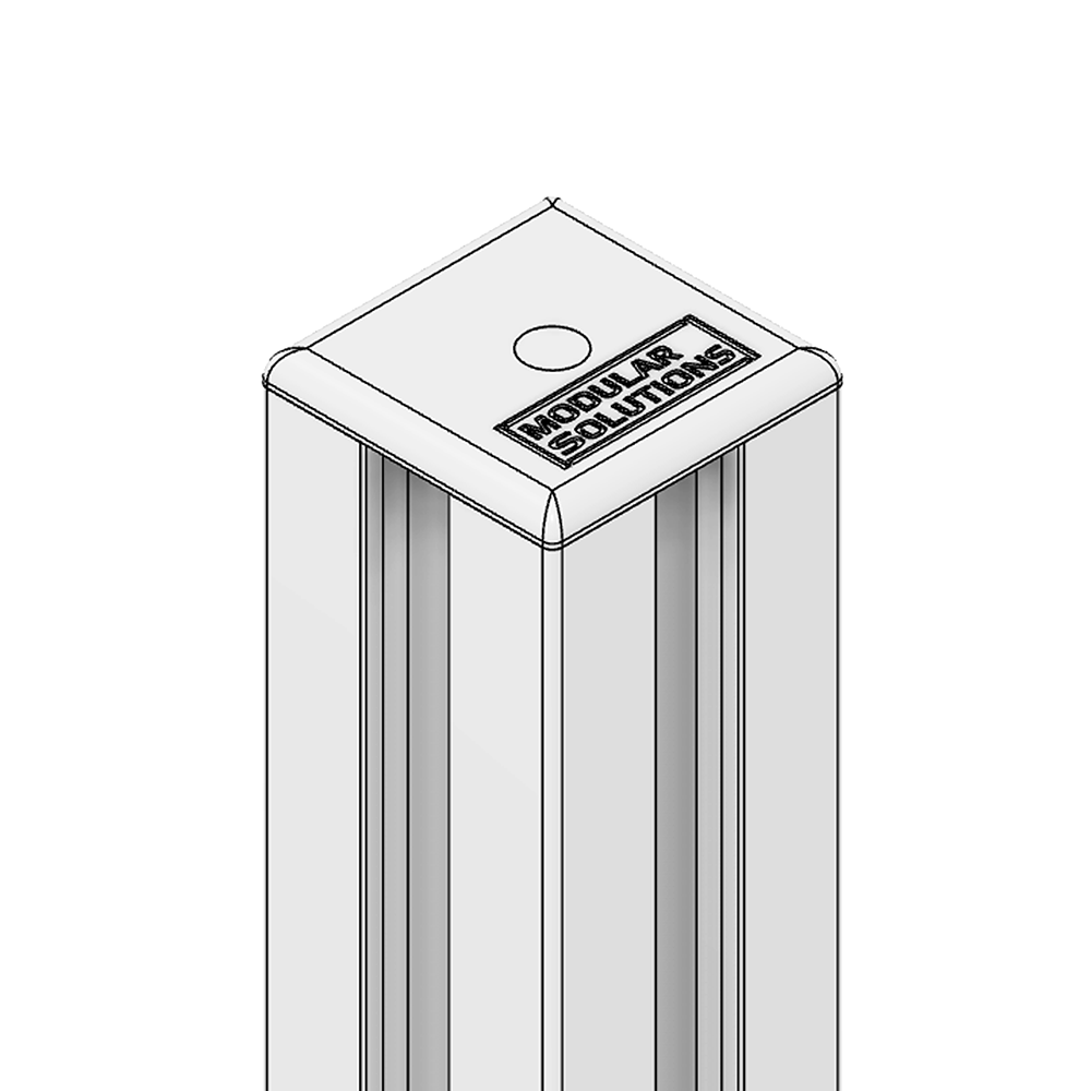 60-200-2 MODULAR SOLUTIONS POLYAMIDE END CAP<BR>30MM X 30MM LIGHT GRAY